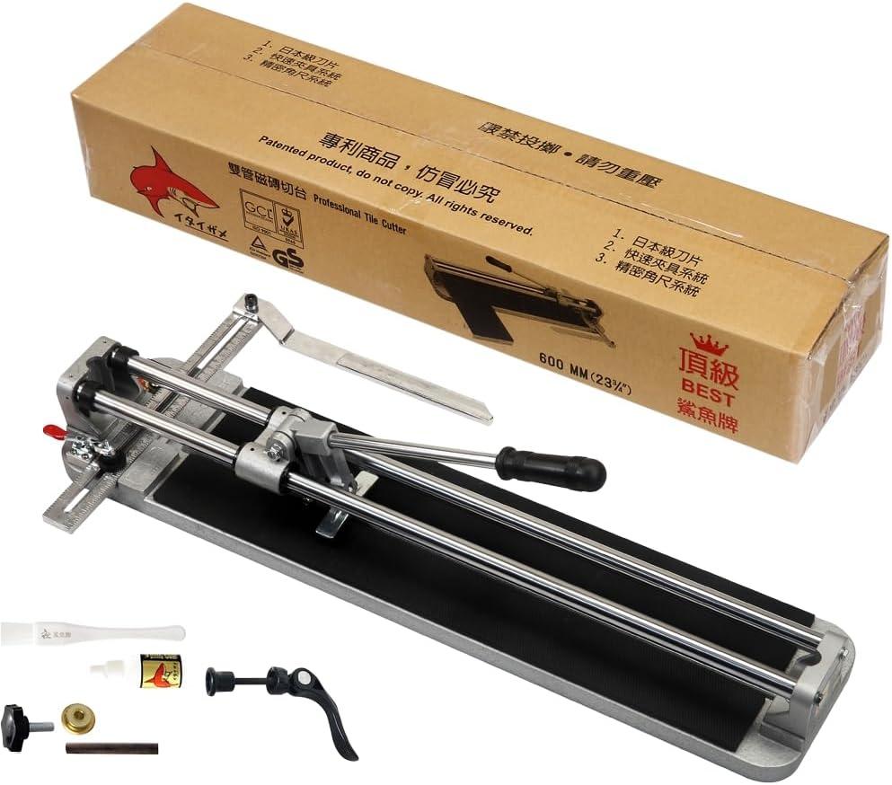 Professional Tile Cutter - 24" (615mm),Taiwan's Top 1 Pro Tile Cutter Brand,Strong Base, Precision Tungsten Carbide Cutting Wheel - Ideal for Porcelain Tiles in Precision Cutting Industry" (600bth)