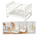 1pc Simple Kitchen Rack Stylish Desktop Organizer for Sponges Elegant Storage for Bathroom Kitchen Supplies Easy to Clean White