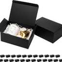 Mcfleet Black Gift Boxes with Lids 9x6x4 Inches 25 Pack Groomsmen Proposal Cardboard Craft Gift Box for Christmas, Wedding, Graduation, Holiday, Birthday Presents Packaging