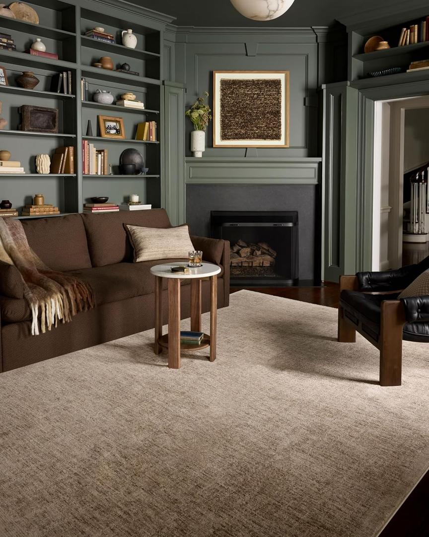 Loloi Winston Collection WIT-01 Taupe/Bone 7'-10" x 10'-2", .38" Pile Height, Area Rug, Soft, Durable, Non-Shedding, Easy Clean, Rug for Living Room