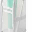 Standing Toiletry Bag, Portable Lightweight Travel Toiletry Bag, Mesh Large Capacity Cosmetic Waterproof Bag,Foldable Clear Hanging Travel Toiletry Bag Cosmetic Organiser Storage(White)