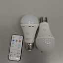 Neporal Rechargeable Light Bulbs, Back Up Battery Light Bulbs, 15W 80W Equivalent 5000K 1200mAh Battery Operated Light Bulb, Emergency Lights for Home Power Failure, Pack of 4 (9 Colors 4PK)