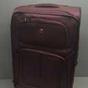 SWISSGEAR Sion Softside Expandable Spinner Luggage Durable Lightweight Travel Suitcase, Merlot, Checked-Medium 25-Inch