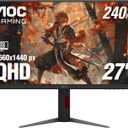 AOC 27 inch Mini-LED Gaming Monitor, QHD Ultra Wide 1440p, 240Hz, 1ms, DisplayHDR 1000, Adaptive-Sync, 1152 Dimming Zones, Xbox/PS5/Switch Ready, 3-Year Zero-Bright-dot, Q27G4ZMN