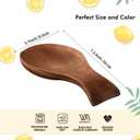 Patelai Acacia Wood Spoon Rest for Stove Top Bamboo Holder for Spatula Rest for Kitchen, Counter Spoon Holder for Countertop, Modern and Rustic for Farmhouse as Dining Table Decoration(Brown)