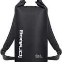 IDRYBAG Dry Bags for Kayaking Waterproof 2L/5L/10L/15L/20L, Small Dry Bag Waterproof Floating, Dry Sack Waterproof Bag for Paddleboarding Travel (black)