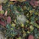 26'' Large Fall Wreath for Front Door, Porch, Window- Artificial Boxwood Leaves Outdoor Autumn Wreath for Home, Farmhouse Wall Thanksgiving Day Harvest Festival Decor