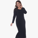 Womens Long Maxi Ria Dress with Long Sleeves, Large