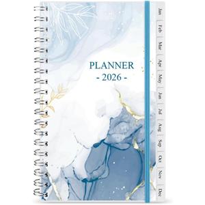 2026 Pocket Planner/Calendar - January 2026 - December 2026, A6 Weekly & Monthly Organizer Notebook & Journal to Track Goals, Easy to Organize Your Daily Life, 3.75" x 6.75", Blue