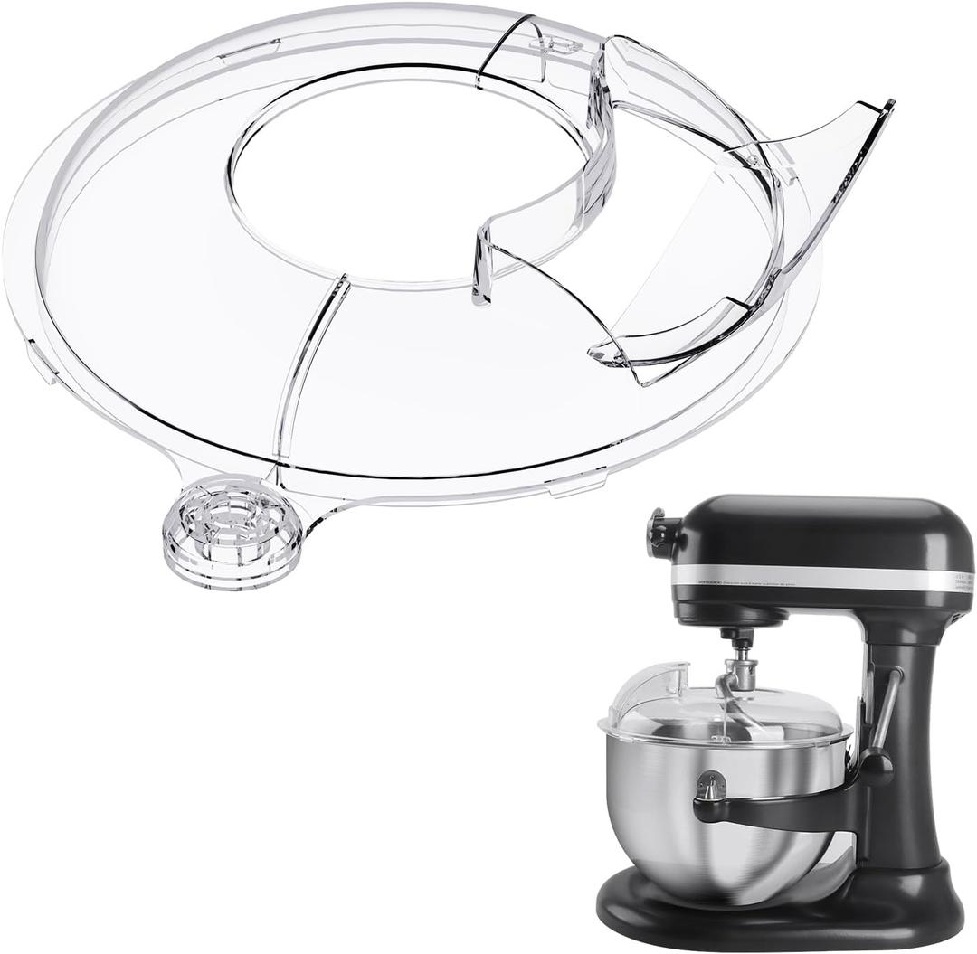 Pouring Shield for KitchenAid Stand Mixers Bowl Lift 6-7 QT Stainless Steel (Only), Safety Pouring Shield, Splatter Guard for Kitchen aid Mixer Bowl, Kitchen aid Accessories and Attachments