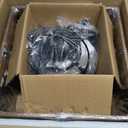 4-Light Wood Rustic Chandelier for Entryway 16.92'' Square Chandeliers for Living Room Hanging Ceiling Light Fixture Farmhouse Pendant Lighting for Kitchen Black and Woodgrain Finish, Square 16.14 In 1 Pack