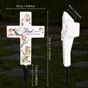Solar Cross Light Cemetery Dad Cross Grave LED Light Outdoor Garden Memorial Lamp Stake Marker Sympathy Gifts Sign for Loss of Loved One