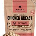 Vital Essentials Freeze Dried Cat Treats | Chicken Breast, Single Ingredient | Premium Quality | Grain Free, Healthy Treats for Cats, 1 oz Bag (EXP 05/13/26)