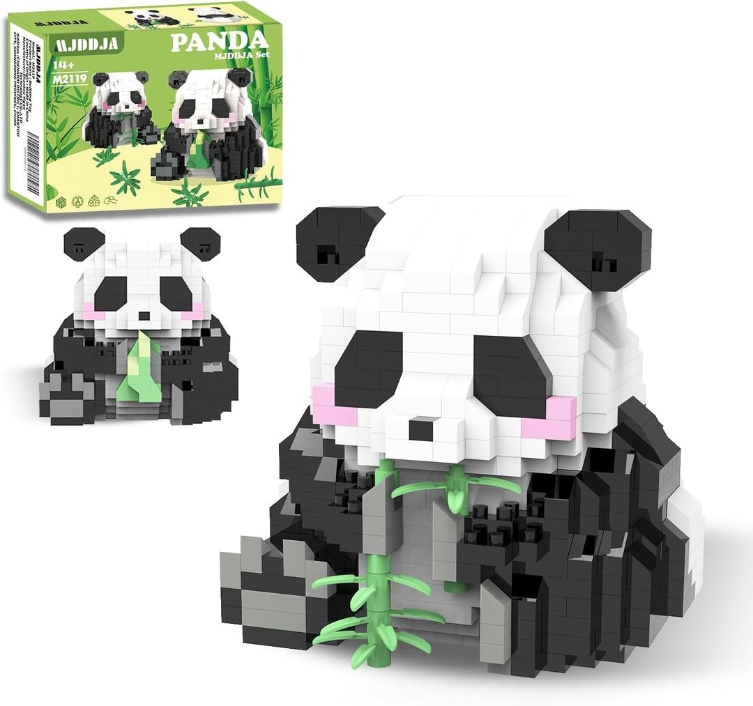 Mini Panda Building Blocks, 2 in 1, Party Favors- Micro Blocks Panda Toy for Kids 12 13 14 15 16+, Mini Blocks Building Sets for Adults, Easter/Birthday for Teens(606 PCS)