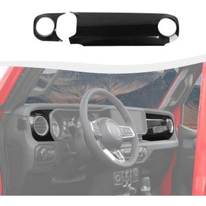 Center Console Dashboard Decorative Panel Trim Cover Kit Compatible with 2024-2026+ Jeep Wrangler JL JLU & Jeep Gladiator JT(Carbon Fiber)
