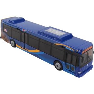 Daron MTA Bus  11-Inch Single Bus in New Blue Livery  Officially Licensed Friction-Powered Toy with Rolling Wheels and Functional Doors for Kids Ages 3+