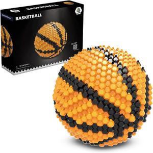 Basketball Building Block Set, Adults challenging STEM Block Decorations, Miniature 3D Educational Toys for Ages 14 15 16 and Above, (579 Pieces)