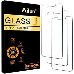 Ailun Screen Protector for iPhone 16e / iPhone 14 / iPhone 13 / iPhone 13 Pro [6.1 Inch] Display 2 Pack Tempered Glass, Case Friendly [Not for iPhone 16 6.1 Inch]