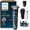 Philips Norelco Shaver i9000, Wet & Dry Electric Shaver, Taubenblau, SenseIQ Technology, Triple Lift & Cut System, 360 Rotating Dual SteelPrecision Precision Blades, Beard Styler, Model X9001/91