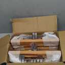 AMKUFO 20pcs Wooden Pants Hangers Solid Pants Hanger with Adjustable Clips 14 Inch Natural Wood Skirt Hangers Trousers Bottom Hanger with Non-Slip Clips and 360 Swivel Hook