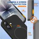 Miracase Magnetic for iPhone 17 Case, Compatible with MagSafe, Integrated Silicone Camera Control Cover, 3.0mm Thicken Shockproof Drop Protection Phone Case for 17, Black