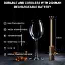 SisiHokai Portable Cordless Lamp, 3-Way Touch USB Rechargeable Battery Operated Table Lamp, Minimalist Small Lamp for Bedside and Kitchen, Ambient Light for Dining and Bar, Grey (Gray)