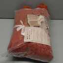 WESHIONGOO Chunky Knit Blanket Throw40"*40 Knitted Throw Blankets for Couch Bed Fluffy Soft Blanket with Jumbo Chenille Yarn Thick 100% Handmade (Rust)