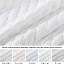 WDCOZY White Cloud Quilt Set Twin Size, Lightweight Soft Cross Stitch Bedspread, Farmhouse Rustic Country Coverlet, Spring Summer Thin Comforter, 2 Pieces, 2 Pillow Shams, 90x90 inches, Queen