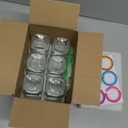 8 oz Glass Juice Bottles with Lids 6 Pack,Reusable Glass Drink Bottles,250ml Water Drinking Jars for Milk,Juicing,Kombucha,Ginger,Beverage Glassware,Juice Drinking Jars