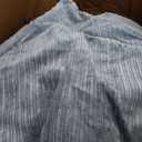 Pouf Ottoman Foot Stools with Foam Small Ottoman for Living Room Corduroy Ottomans Pouf 26x18 Floor Poufs Foot Rest for Chair Blue Hassocks and Ottomans, Blue 