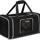 Petskd Length-Expandable Pet Carrier 18x13x9.5 Inches Southwest Allegiant Airline Approved, Soft Pet Travel Carrier for Small Cats Dogs with Zipper Locks and Anti-Scratch Mesh(Black)
