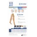 Truform 20-30 mmHg Compression Stockings for Men and Women, Thigh High Length, Dot-Top, Open Toe, Beige, X-Large