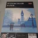 2 x Ogfu Watercolor Paper Pad 9"x12", 140lb/300gsm Cold Press Water Color Paper Pad, Acid-Free Watercolor Paper for Beginners, Students, Art Class, Paper for Watercolor Painting, Drawing & Art Supplies.