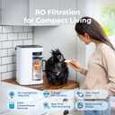 Bluevua RO100ROPOT-Lite Countertop Reverse Osmosis Water Filter System, 3:1 Pure to Drain Ratio, Portable RO Filtration with Remineralization, No Installation, WQA Certified, 6-Stage White