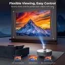 CLOKOWE Mini Projector with WiFi and Bluetooth, 2026 Upgraded 1080P Smart Portable Projector with 180 Rotation, Auto Keystone, Compatible with iPhone/Android/Laptop/TV Stick/HDMI/USB
