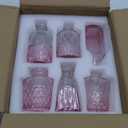 12Pcs Glass Bud Vase Set, Small Flower Vase for Centerpieces, Pink Bud Vases in Bulk, Mini Vintage Vase for Rustic Wedding Decorations