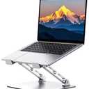 RIWUCT Laptop Stand for Desk Adjustable Height, Ergonomic Laptop Riser Holder with Dual-bar Support, Portable Computer Notebook Stand for MacBook Air Pro, Dell XPS, HP (10-16")
