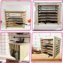 7-Layer Small-Sized Wood Tray Divider for Cabinet, 16.5 in x15.2 in x14 in, 7-Layer Small Size Tray Organizing