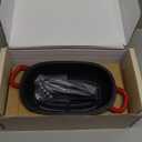 Dutch Oven for Bread Baking 9x6 Inch - 2.5QT Bread Pans for Homemade Bread Cast Iron Bread Pan Dutch Oven Loaf Pan with Lid and Loop Handles for Homemade Breadmaking, Red