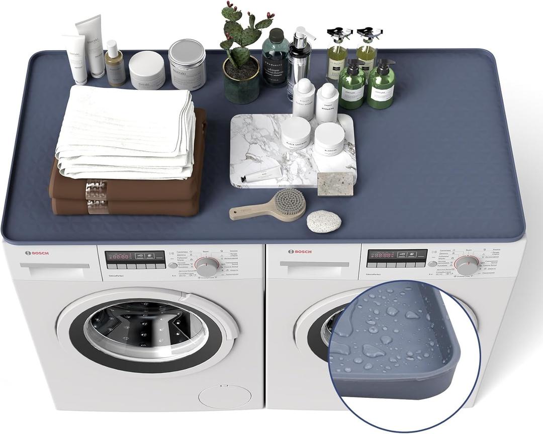 Nisorpa Washer Dryer Countertop, 35 x 22Inches Large Washer and Dryer Covers for the Top, Non-slip Silicone Washing Machine Cover Protector Top Load for Laundry Room Kitchen Home