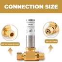 (1-Pack) SECKWHALE Tee Stainless Steel Water Hammer Arrestor, 3/8 Inch x 3/8 Inch Compression Connection, for Dishwasher, Sink, Toilet, Faucet, Stop Pipe Knock and Reduce Banging Noise(Pack-1)