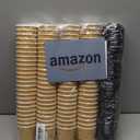 100 4oz Disposable Espresso Cups with Lids Ripple Corrugated Paper Disposable Coffee Cups Cups for Hot Chocolate, Tea, and Cocoa Drinks (Khaki)