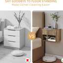 BuildHom Floating Nightstand with Fluted Drawer - Modern Wall Mounted Bedside Table with Open Storage Shelf, Small Night Stand TV Stand for Bedroom(Rustic Brown), Single