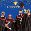 Graduation Backdrop 2026 10x8 ft Class of 2026 Gold and Blue Vinyl Congrats Grad Banner for High School College Photoshoot Prom Party Studio Props