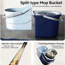 Spin Mop & Bucket System with 4 Washable Microfiber Mop Pads – Ideal Hardwood Floor Mop with Bucket for All Hard Surface Cleaning