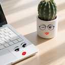 Morofme Facial Features Sticker Make a Face Stickers for Crafts Lips Mouth Stickers Eyes Eyebrows Nose Decals Woman Face Sticker for Clay Pots Mugs Table Wall Halloween Party Decor