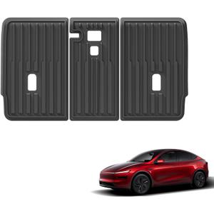Backrest Mats for New 2025 Tesla Model Y Juniper 5-Seats All Weather TPE Rear Back Seat Covers Accessories Interior Black, Pack of 2 