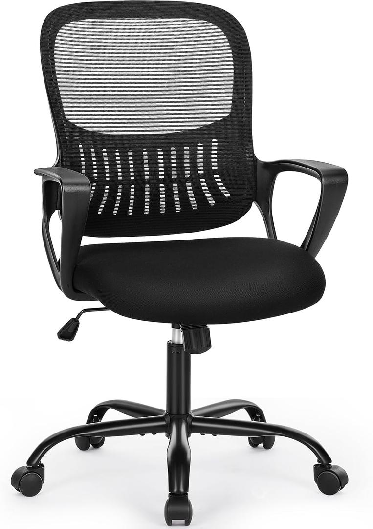 Yapamar Tall Office Chair with Adjustable Height,Ergonomic Computer Standing Desk Stool,High Office Chair for Counter Height Desk (Black), Fixed Handrail