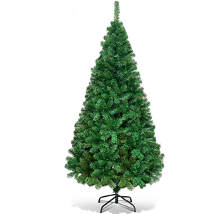 6Ft Artificial PVC Christmas Tree Stand Indoor Outdoor Green
