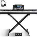 STRICH 88 Keys Weighted Keyboard Piano with X-Style Stand & Sustain Pedal, Hammer-Action Digital Piano, Full-size Electric Piano Keyboard Supports USB-MIDI/Wireless Connect, SDP-120 & SKT-01, 51 inches x 11 inches x 4.3 inches